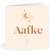 Geboortekaartje naam Aafke m1