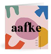 Geboortekaartje naam Aafke m2