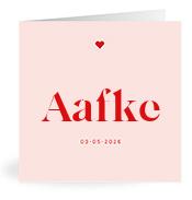 Geboortekaartje naam Aafke m3