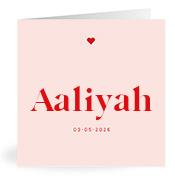 Geboortekaartje naam Aaliyah m3