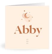 Geboortekaartje naam Abby m1