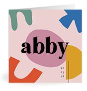 Geboortekaartje naam Abby m2