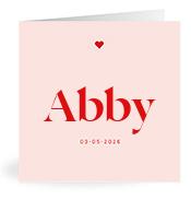 Geboortekaartje naam Abby m3