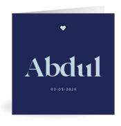 Geboortekaartje naam Abdul j3