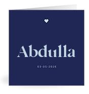 Geboortekaartje naam Abdulla j3