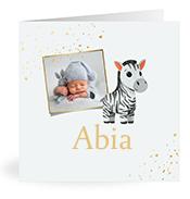 Geboortekaartje naam Abia j2