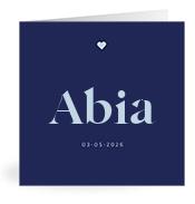 Geboortekaartje naam Abia j3