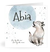 Geboortekaartje naam Abia j4