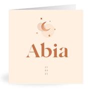 Geboortekaartje naam Abia m1