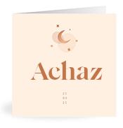 Geboortekaartje naam Achaz m1