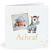 Geboortekaartje naam Achraf j2