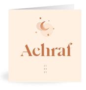Geboortekaartje naam Achraf m1