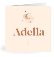 Geboortekaartje naam Adella m1