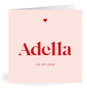 Geboortekaartje naam Adella m3