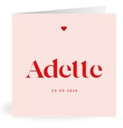 Geboortekaartje naam Adette m3