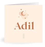 Geboortekaartje naam Adil m1