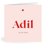 Geboortekaartje naam Adil m3