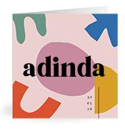 Geboortekaartje naam Adinda m2