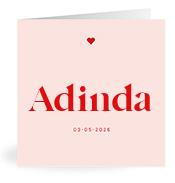 Geboortekaartje naam Adinda m3