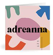 Geboortekaartje naam Adreanna m2