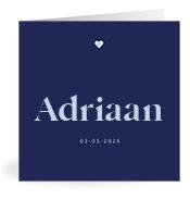 Geboortekaartje naam Adriaan j3