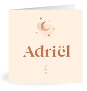 Geboortekaartje naam Adriël m1