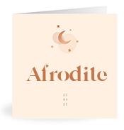 Geboortekaartje naam Afrodite m1
