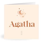 Geboortekaartje naam Agatha m1