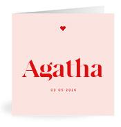Geboortekaartje naam Agatha m3