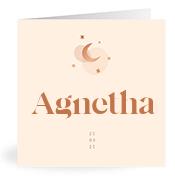 Geboortekaartje naam Agnetha m1