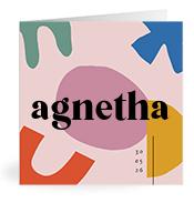 Geboortekaartje naam Agnetha m2
