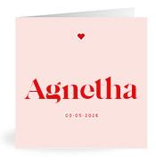 Geboortekaartje naam Agnetha m3