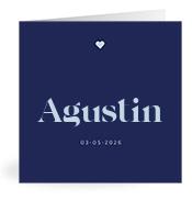 Geboortekaartje naam Agustin j3
