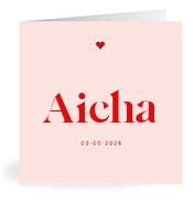 Geboortekaartje naam Aicha m3