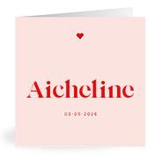 Geboortekaartje naam Aicheline m3