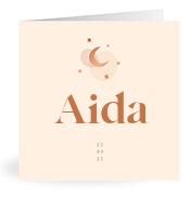 Geboortekaartje naam Aida m1