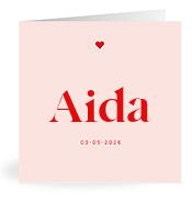 Geboortekaartje naam Aida m3