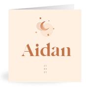 Geboortekaartje naam Aidan m1