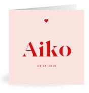 Geboortekaartje naam Aiko m3