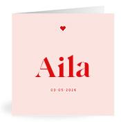 Geboortekaartje naam Aila m3