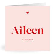 Geboortekaartje naam Aileen m3