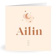 Geboortekaartje naam Ailin m1