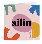 Geboortekaartje naam Ailin m2