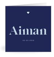 Geboortekaartje naam Aiman j3