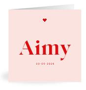 Geboortekaartje naam Aimy m3