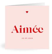 Geboortekaartje naam Aimée m3