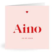 Geboortekaartje naam Aino m3