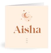 Geboortekaartje naam Aisha m1