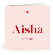 Geboortekaartje naam Aisha m3