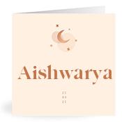 Geboortekaartje naam Aishwarya m1